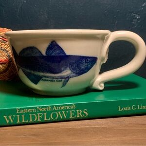 CHATHAM POTTERY IN-GLAZE DECAL - ATLANTIC COD - CHOWDER MUG 16 Oz